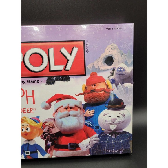 Rudolph Red Nosed Reindeer Monopoly Collectors Edition Hasbro 2012 USAOPOLY NOS - Picture 4 of 15
